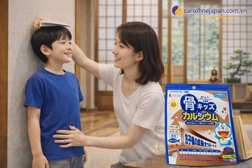 Lộ trình uống canxi tăng chiều cao của Nhật với canxi cá tuyết Fine Japan